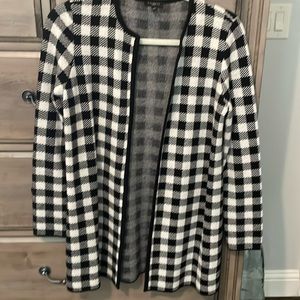 Talbots buffalo plaid cardigan